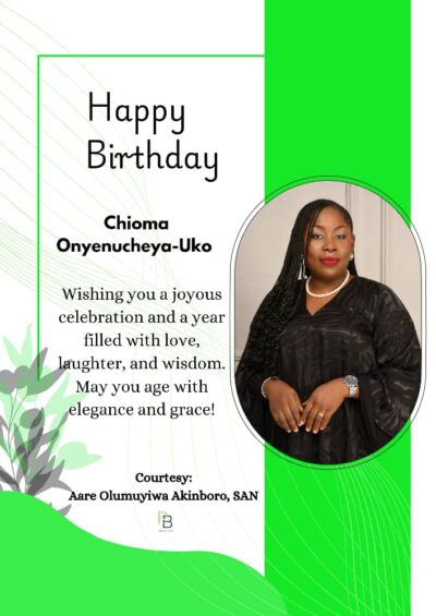 Birthday Message to Chioma Onyenucheya-UkoChairperson, FIDA Abuja