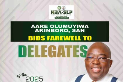 Aare Olumuyiwa Akinboro, SAN, Bids Farewell to Delegates at the NBA-SLP Conference in Jos
