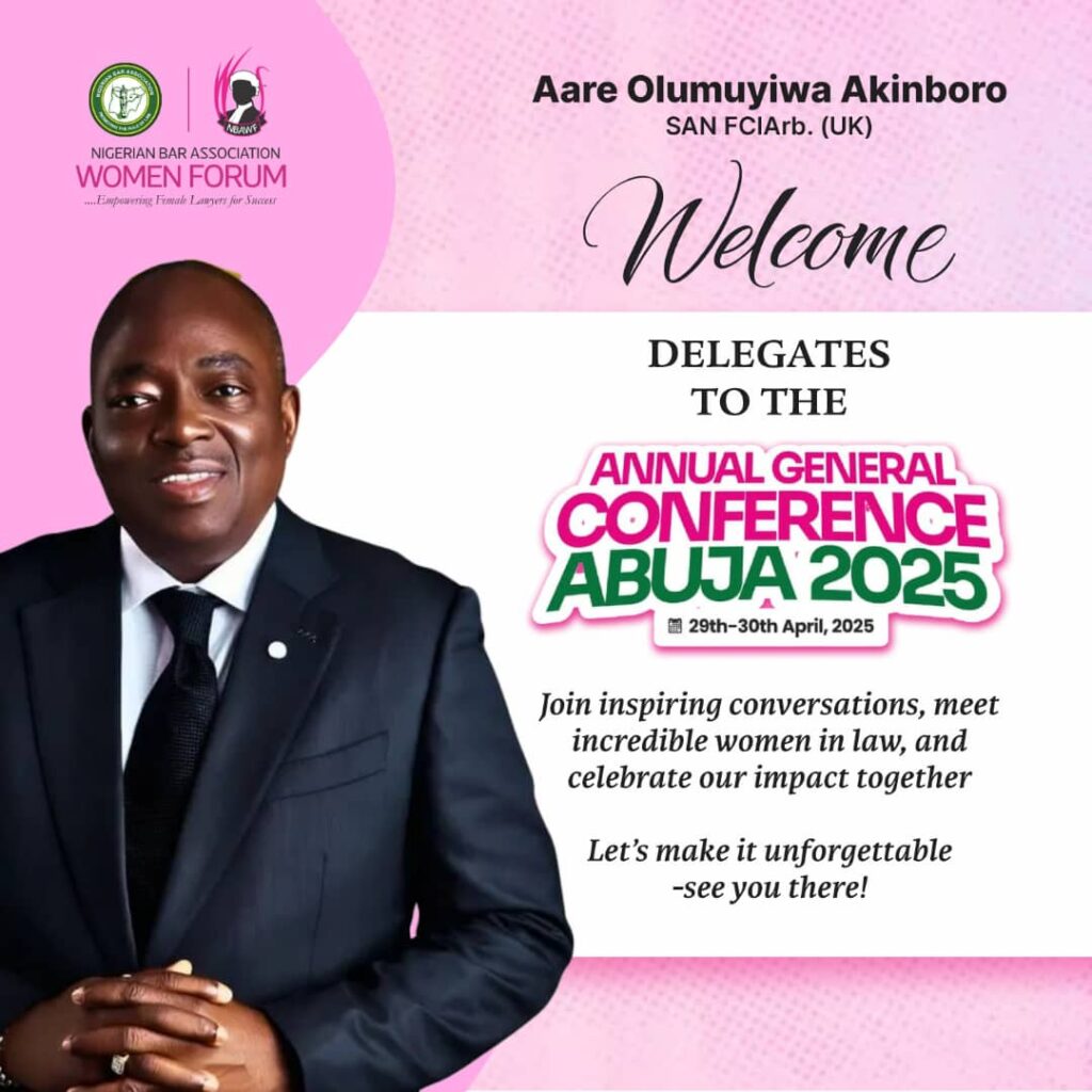 Aare Olumuyiwa Akinboro Welcomes Delegates to NBA Women Forum Conference in Abuja