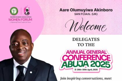 Aare Olumuyiwa Akinboro Welcomes Delegates to NBA Women Forum Conference in Abuja