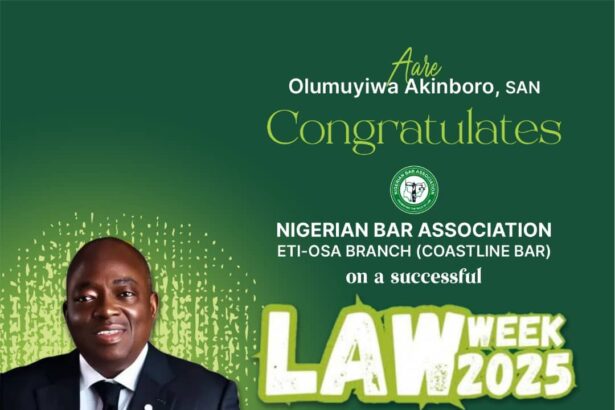 Goodwill Message from Aare Olumuyiwa Akinboro, SAN, FCIArb (UK), FCIMC, Life Bencher