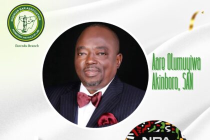 AARE OLUMUYIWA AKINBORO, SAN, APPRECIATES NBA IKORODU BRANCH ON A SUCCESSFUL 2025 LAW WEEK