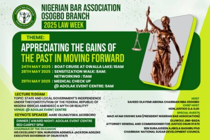 Aare Olumuyiwa Akinboro, SAN Set to Deliver Keynote Address at NBA Osogbo 2025 Law Week