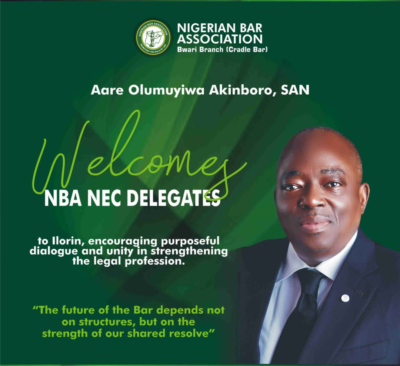 Aare Olumuyiwa Akinboro, SAN, Calls for Purposeful Engagement as NBA NEC Convenes in Ilorin