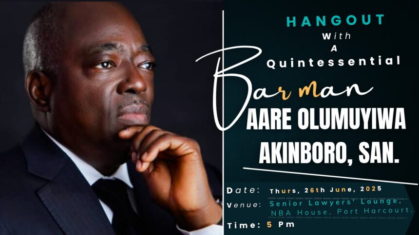 AARE OLUMUYIWA AKINBORO, SAN, TO FEATURE IN “HANGOUT WITH A QUINTESSENTIAL BARMAN” IN PORT HARCOURT