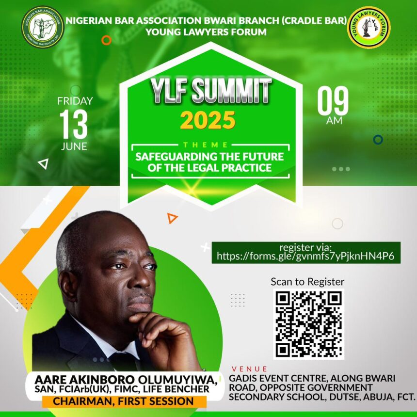 Aare Olumuyiwa Akinboro, SAN to Chair Pivotal Session on Law and AI at NBA Bwari YLF Summit 2025