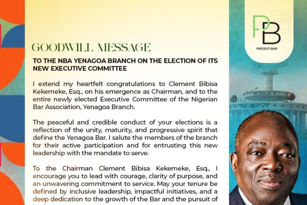 AARE OLUMUYIWA AKINBORO, SAN, CONGRATULATES NEWLY ELECTED NBA YENAGOA EXECUTIVE COMMITTEE