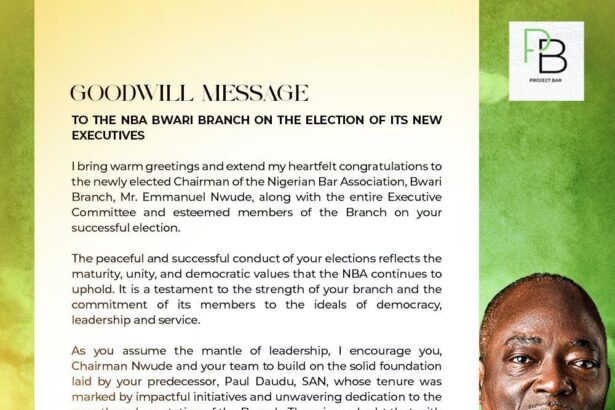 NBA Bwari Branch Inaugurates New Executive, Receives Goodwill Message from Aare Olumuyiwa Akinboro SAN