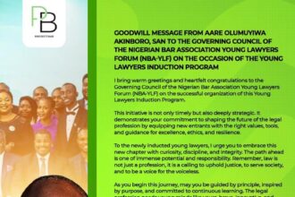 Aare Olumuyiwa Akinboro, SAN, Commends NBA-YLF on Successful Young Lawyers Induction Program