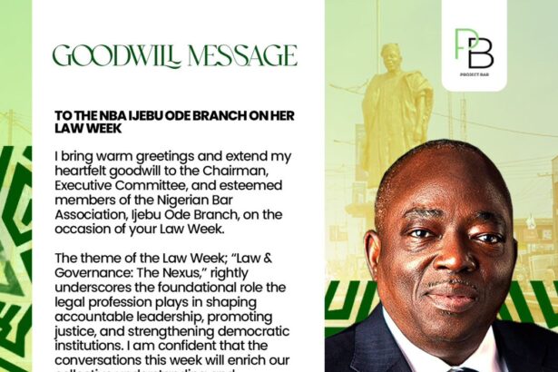Aare Olumuyiwa Akinboro, SAN, Commends NBA Ijebu Ode Branch for Championing the Cause of Good Governance through Law Week